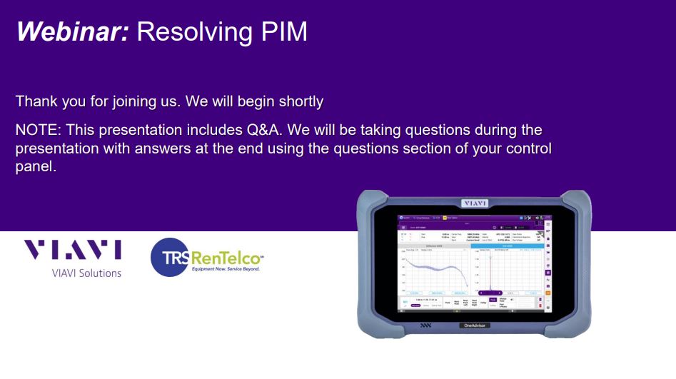 TRS/Viavi Co-hosted Webinar: Resolving PIM