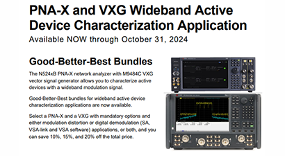 PNA-X and VXG Wideband Active  Device Characterization Application