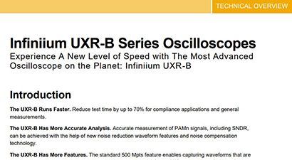 Keysight Technologies Infiniium UXR-B Series Oscilloscopes Technical Overview