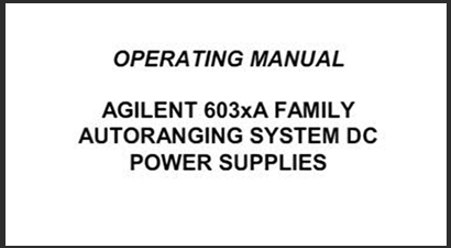Keysight Technologies 6038A Specs and Manuals