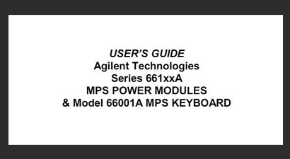 Keysight Technologies 66001A Specs and Manuals