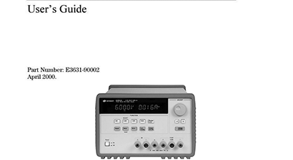 Keysight Technologies E3631A Specs and Manuals