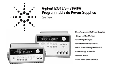 Keysight Technologies E3640A Specs and Manuals
