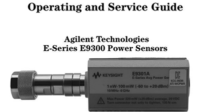 Keysight Technologies E9301A Specs and Manuals