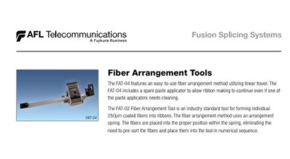 AFL Global - Fujikura FAT-04 Specs and Manuals