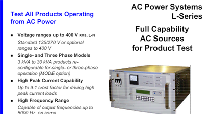 California Instruments 4500L-3PT-HV Specs and Manuals