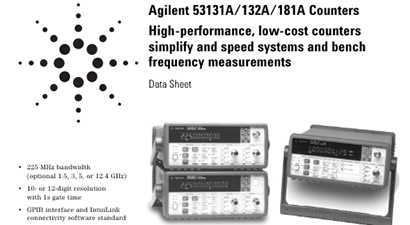 Keysight Technologies 53131A Specs and Manuals
