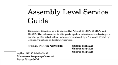 Keysight Technologies 53147A Specs and Manuals