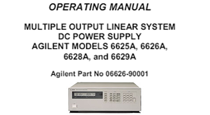 Keysight Technologies 6629A Specs and Manuals