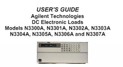 Keysight Technologies N3300A Specs and Manuals