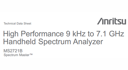 Anritsu MS2721B Specs and Manuals