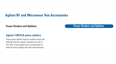 Keysight Technologies 11667C Specs and Manuals