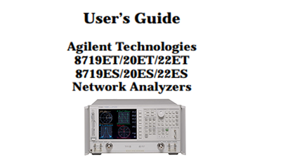 Keysight Technologies 8720ES Specs and Manuals