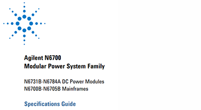 Keysight Technologies N6973A Specs and Manuals