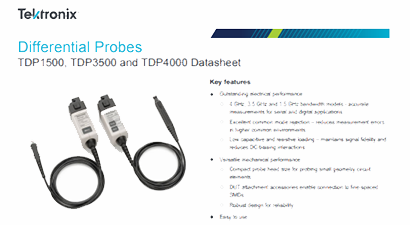 Tektronix TDP4000 Spec Sheet