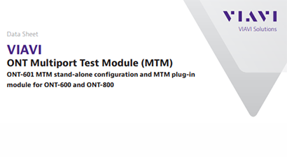 Viavi Solutions Inc. ONT-601 MTM-B Spec Sheet