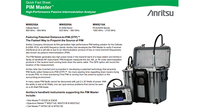 Anritsu MW8219A Spec Sheet