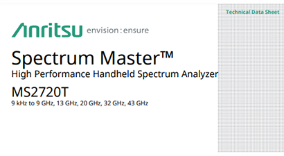 Anritsu MS2720T-720 Spec Sheet