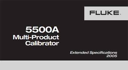Fluke 5500A Spec Sheet