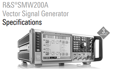 Rohde & Schwarz SMW200A-B140 Spec Sheet