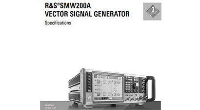 Rohde & Schwarz SMW200A-B1012 Spec Sheet
