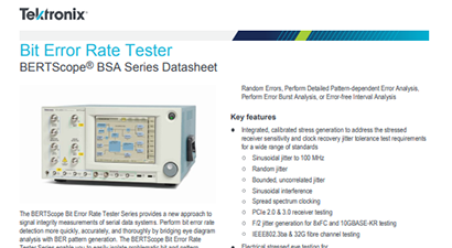 Tektronix BSA286CL Spec Sheet