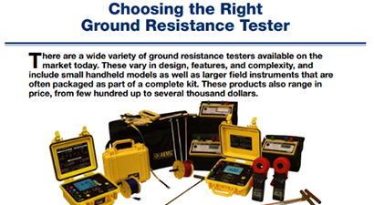 Choosing the Right Ground Resistance Tester