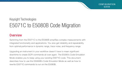 E5071C to E5080B Code Migration