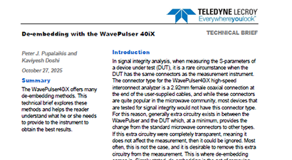De-embedding with the WavePulser 40iX 