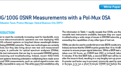 EXFO White Paper 028-OSNR Measurements of 40G-100G Coherent Systems